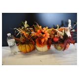 Set of 3 Faux Fall Flower Arrangements