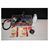 Mesh Basket with Cords & Contents