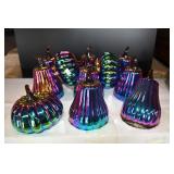 Dark Iridescent Glass Halloween Decorations