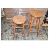 Pair of Solid Wood Stools