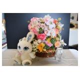 Large Spring Basket w/ Bunny Plush