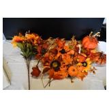 Faux Fall Floowers and Decor
