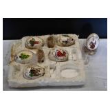 Christmas Porcelain Egg Decor