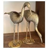 Brass Crane Statues
