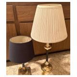 Two Brass Table Lamps