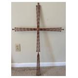 Welded Metal Cross Sculpture