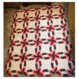 Handmade Double Wedding Ring Quilt