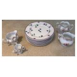 Waverly Plates & Porcelain Creamers