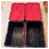 Four HDX 27-Gallon Totes