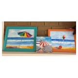 Three Beach-Themed Artworks