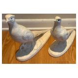 White Ceramic Pigeon Figurines