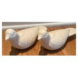 White Ceramic Doves