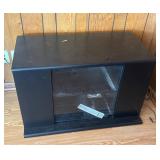 Black Wooden Media Cabinet
