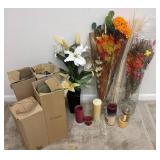 Vases, Candles and Flowers