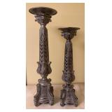 Ornate Metal Candleholders