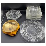 Glass and Metal Ashtray Collection
