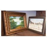 Framed Landscape Paintings Set