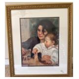 Framed Art: Mother and Child