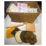Kitchen Essentials Lot with Basket