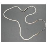 Silver Tone Herringbone Chain
