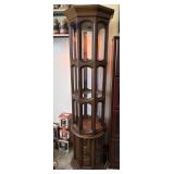 Vintage 68ï¿½ Octagonal Lighted Curio Cabinet