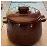 West Bend USA Brown Ceramic Bean Pot