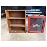 Vintage Wooden Display Cases and Wild Turkey Box