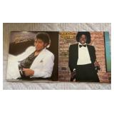 Two Michael Jackson Vinyl Records: Thriller and Of