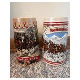 Budweiser Collectible Ceramic Beer Steins