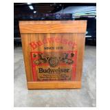 Budweiser-Branded Wooden Wall Cabinet With
