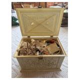 Decorative Plastic Box With Sewing Items