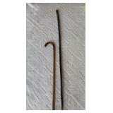 Wooden Walking Stick and Cane Set