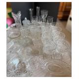 Pressed Glass Tableware Lot