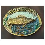 Walleye Fishing Belt Buckle Made in USA