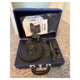 Victrola Portable Suitcase Record Player in Blue