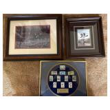 Framed Wildlife Art and Stamp Collection