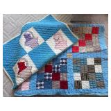 Two Hand-Stitched Quilts