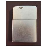 Vintage Zippo Lighter With Brushed Steel Finish