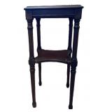 Dark Wood Two-Tier Accent Table