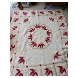 Handmade Quilt with Floral Motif