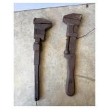 Vintage Adjustable Pipe Wrenches