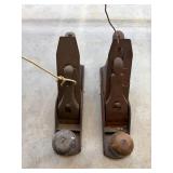 Two Vintage Hand Planes with Wooden Handles