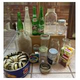 Vintage Glass Bottles and Mason Jars