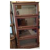 Barrister-Style Bookcase with Cherry Laminate Fini