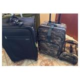 Luggage with Camouflage and Black Bags