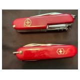 Two Red Swiss-Style Multi-Tools