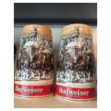 Budweiser C Series Holiday Beer Steins