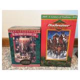Budweiser Holiday Steins, 1994 and 1999, in Boxes