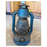 Blue Metal Kerosene Lantern with Wire Guard