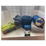 Camping Gear Lot with Tent and Airbed